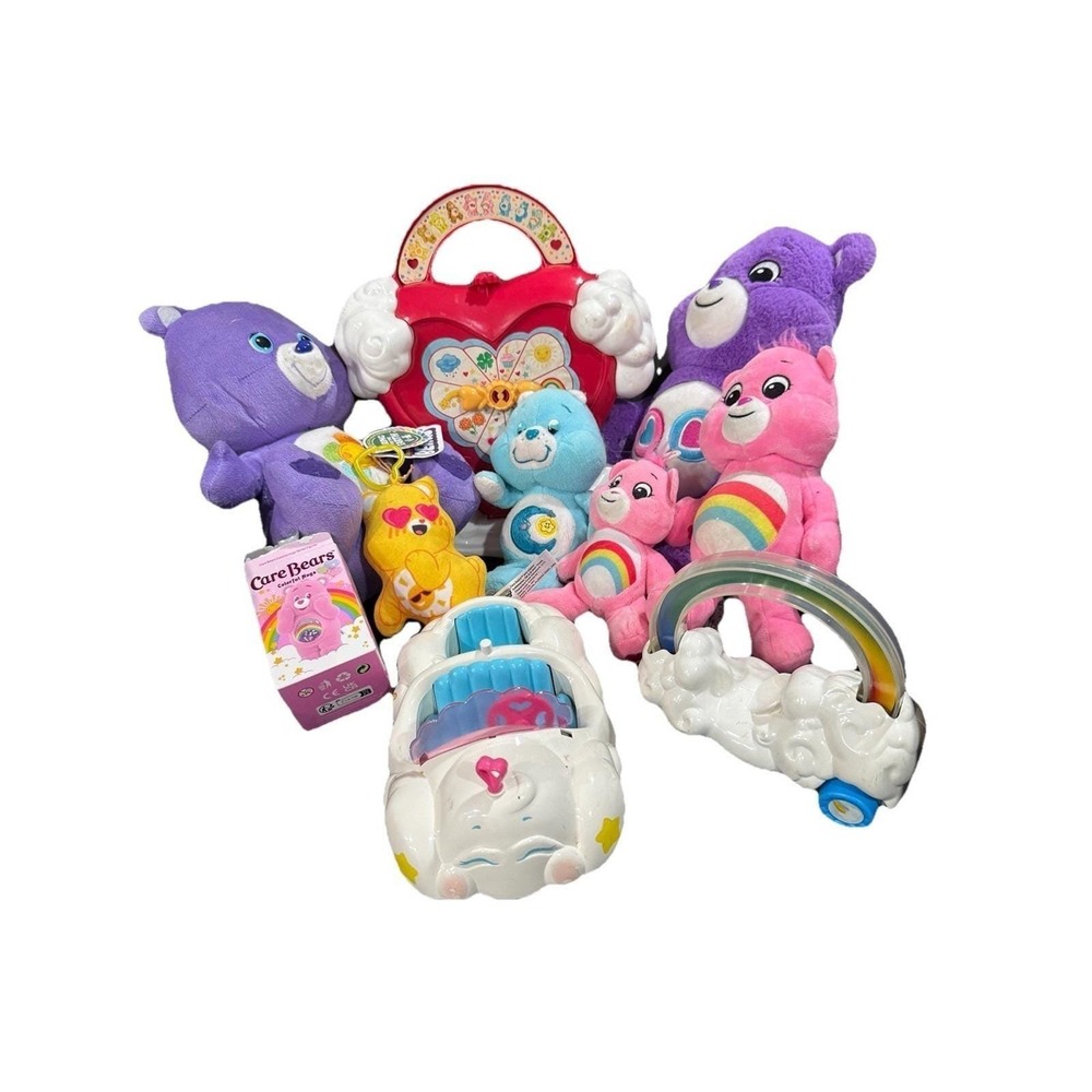 Care Bears Toy Lot Plush‎ Figures Cloud Car Heart Carrier Mixed Bundle 10pc